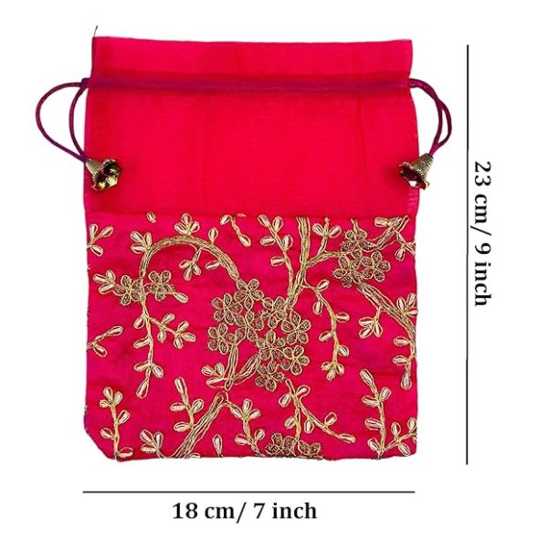 Embroided Gift Potli Bags Pouches